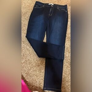KanCan Deep Indigo Straight Leg Jeans